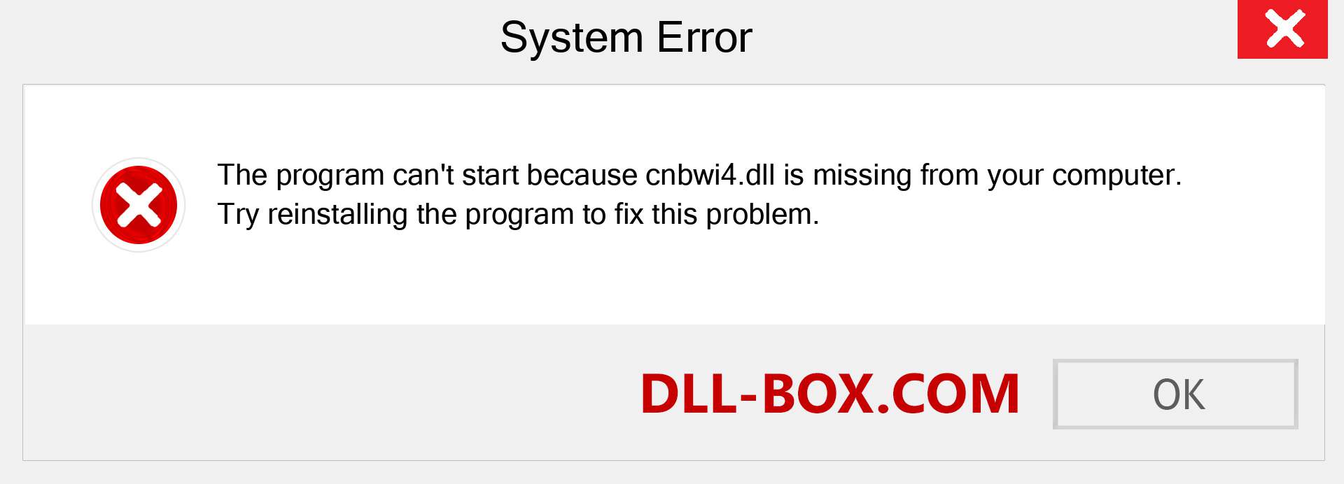  cnbwi4.dll file is missing?. Download for Windows 7, 8, 10 - Fix  cnbwi4 dll Missing Error on Windows, photos, images