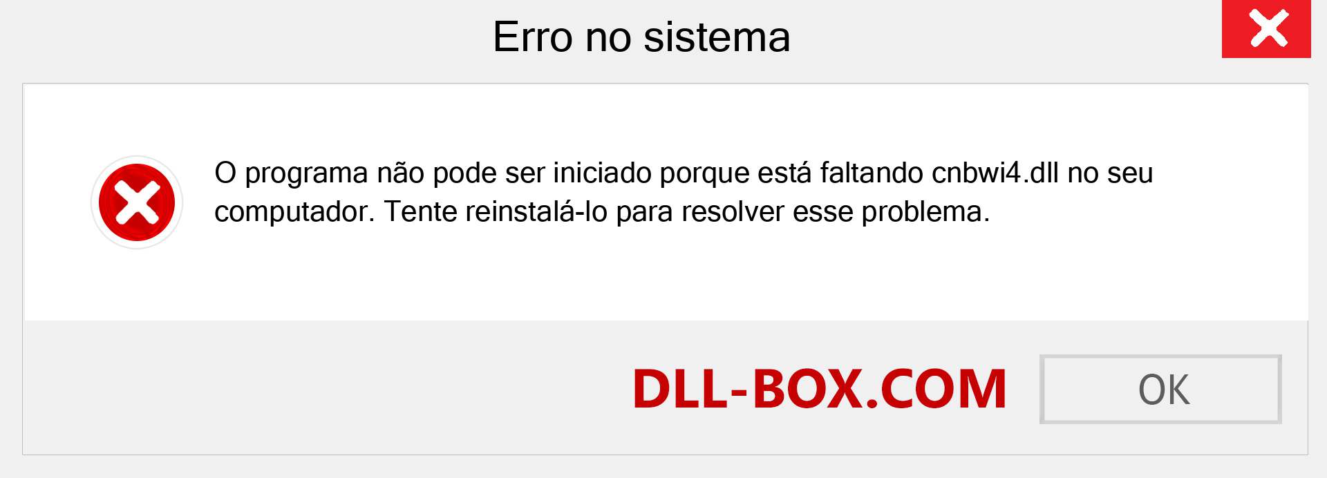 Arquivo cnbwi4.dll ausente ?. Download para Windows 7, 8, 10 - Correção de erro ausente cnbwi4 dll no Windows, fotos, imagens